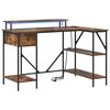vidaXL Bureau Gerookt eiken Bewerkt hout 120 x 79 x 86,5 cm
