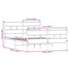 vidaXL Bedframe zonder matras metaal gerookt eikenkleurig 150x200 cm