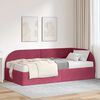 vidaXL Hoekbedframe met Matras met hoofdeinde 2 pcs Rood Fluweel