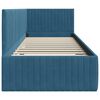 vidaXL Hoekbedframe met hoofdeinde Blauw 80 cm x 200 cm Fluweel