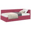 vidaXL Hoekbedframe met Matras 2 st Wijnrood 100 x 200 cm Fluweel