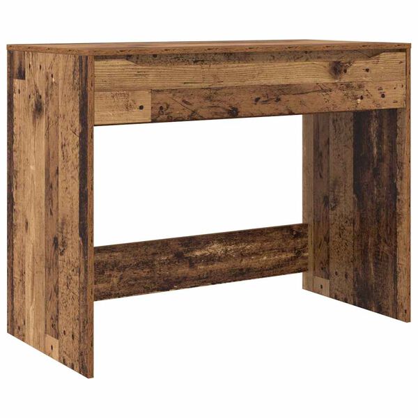 vidaXL Bureau met lade Oud Hout 100 x 50 x 78 cm Bewerkt hout