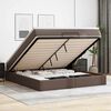 vidaXL Ottoman bed met matras 160x200cm kunstleer bruin