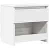 vidaXL Nachtkastje 40x30x39 cm bewerkt hout hoogglans wit