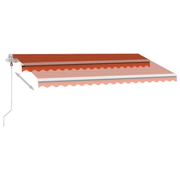 vidaXL Luifel vrijstaand automatisch 400x300 cm oranje en bruin