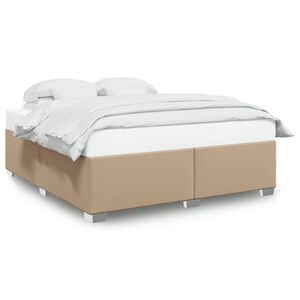 vidaXL Bedframe kunstleer cappuccinokleurig 200x200 cm