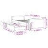 vidaXL Bedframe met lades massief grenenhout 90x200 cm