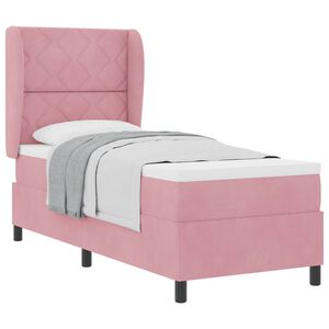 vidaXL Boxspringbed met matras Roze 200 x 80 cm Polyester