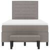 vidaXL Boxspringbed met hoofdeinde Taupe 120 x 190 cm Stof