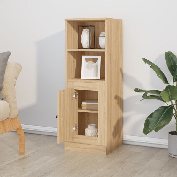 vidaXL Hoge kast 36x35,5x103,5 cm bewerkt hout sonoma eikenkleurig