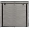 vidaXL Schoenenkast met hoes 115x28x110 cm stof grijs