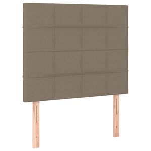 vidaXL Hoofdbord taupe 80x5x118/128 cm Stof