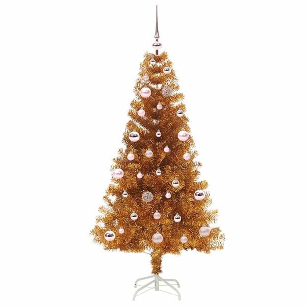 vidaXL Kerstboom met 150 LED met standaard Goud 150 cm PET