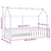 vidaXL Bedhuis wit massief grenenhout 80x200 cm