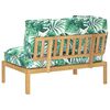 vidaXL Bankstel Blad Bladpatroon 133 x 92 x 69 cm Massief Acaciahout