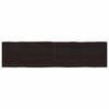 vidaXL Tafelblad natuurlijke rand 200x50x(2-4)cm eikenhout donkerbruin
