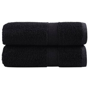 vidaXL Premium washandjes SOLUND 2 st Zwart 30x30 cm 600 g/m2