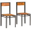 vidaXL Eetkamerstoelen 2 st massief acaciahout