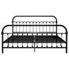 vidaXL Bedframe metaal zwart 180x200 cm