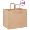 vidaXL Papieren zakken 250 st met hengsels 32x22x28 cm bruin