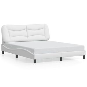 vidaXL Bedframe zonder matras "Hvar" kunstleer wit 160x200 cm