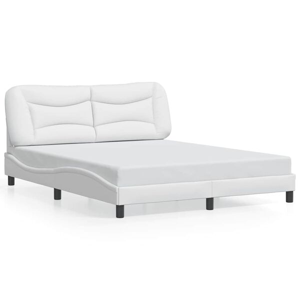 vidaXL Bedframe zonder matras "Hvar" kunstleer wit 160x200 cm