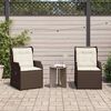 vidaXL Tuinbank 2 pcs Bruin poly rattan