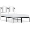 vidaXL Bedframe met hoofdbord metaal zwart 120x190 cm