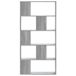vidaXL Boekenkast 5-laags 80,5x23,5x162,5 cm bewerkt hout grijs sonoma