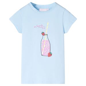 vidaXL Kindershirt 140 zachtblauw
