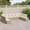 vidaXL Tuin Sofa Set 10 pcs beige en crèmekleurig Poly Rattan
