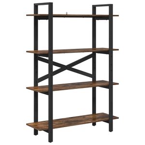 vidaXL Boekenkast 4-laags 100 x 33,5 x 140 cm Bewerkt hout