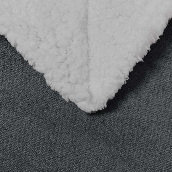 vidaXL Gooi Deken Donkergrijs 150 x 200 cm Fleece