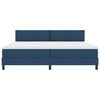 vidaXL Boxspringbed met matras met hoofdeinde Blauw 200 x 200 cm Stof