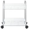 vidaXL Opbergtrolley 2-laags 37x28x43,5 cm acryl transparant