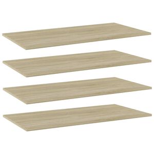 vidaXL Wandschappen 4 st 80x20x1,5 cm spaanplaat sonoma eikenkleurig