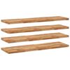 vidaXL Wandschappen 4 st zwevend olieafwerking 120x40x4 cm acaciahout