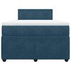 vidaXL Boxspring met matras fluweel blauw 120x190 cm