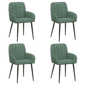 vidaXL Eettafelstoelen 4 st fluweel Zeegroen 57 x 50 x 85 cm