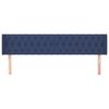 vidaXL Hoofdbord met randen 203x16x78/88 cm stof blauw