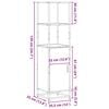 vidaXL Hoge kast 35,5x35x139 cm bewerkt hout en metaal sonoma eiken