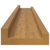 vidaXL Wandplank met plank 2 pcs Beige 80 x 9 x 3 cm Bewerkt hout