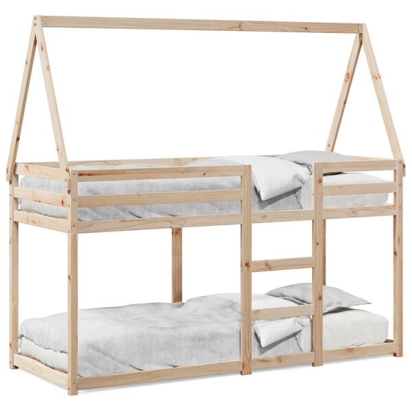 vidaXL Stapelbedframe zonder matras massief grenenhout 90x190 cm