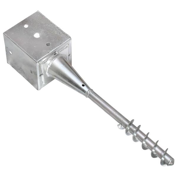 vidaXL Grondpinnen 6 st 12x12x56 cm gegalvaniseerd staal zilverkleurig