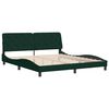 vidaXL Bedframe zonder matras 180x200 cm fluweel donkergroen