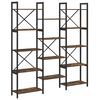 vidaXL Boekenkast 156 x 25 x 167 cm Bewerkt hout Gerookt eiken