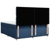 vidaXL Boxspring met matras stof blauw 180x200 cm