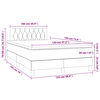 vidaXL Boxspring met matras stof lichtgrijs 120x190 cm