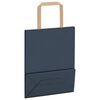 vidaXL Papieren zakken 50 st met hengsels 18x8x22 cm blauw