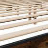 vidaXL Bedframe bewerkt hout metaal gerookt eikenkleurig 180x200 cm